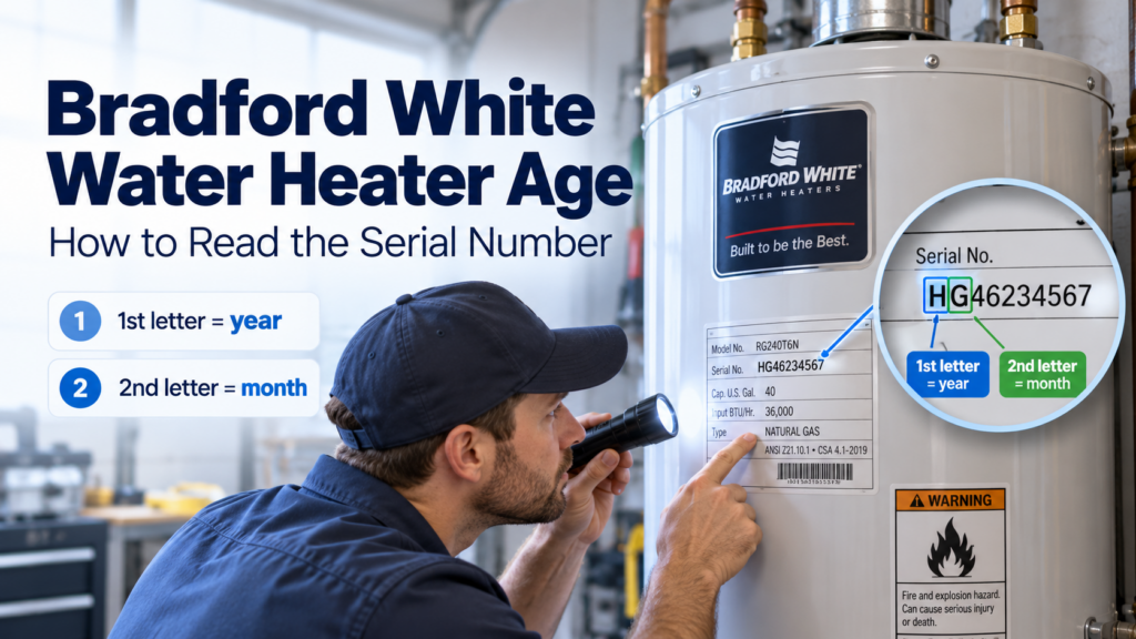 bradford water heater age
